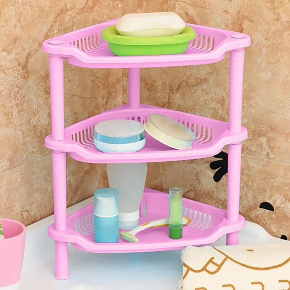 Pink Corner Shelf Organizer